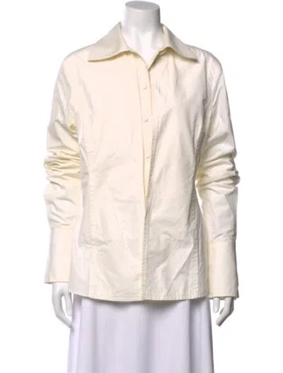 Pre-owned Gianfranco Ferre Vintage 2000's Button-up Top In Neutrals