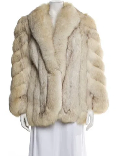 Pre-owned Gianfranco Ferre Vintage 2000's Fur Coat In Neutral