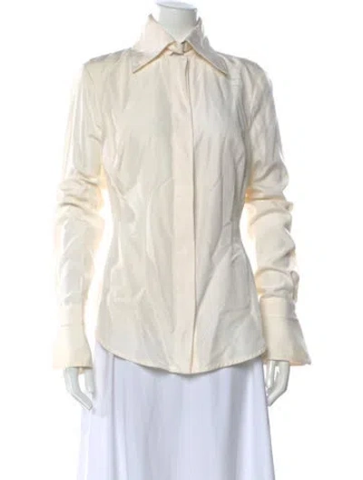 Pre-owned Gianfranco Ferre Vintage 2000's Top In Neutral