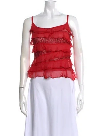 Pre-owned Gianfranco Ferre Vintage 2000's Top In Red