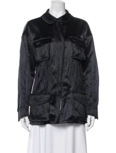 Pre-owned Gianfranco Ferre Vintage 2000's Utility Jacket In Blue