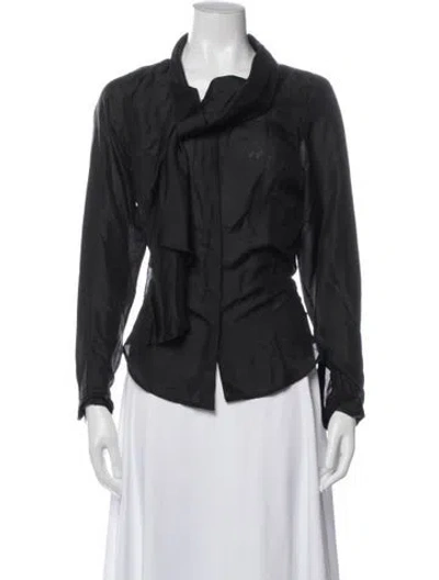 Pre-owned Gianfranco Ferre Vintage 2008 Blouse In Black