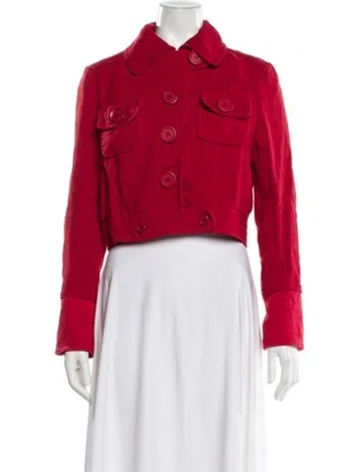 Pre-owned Gianfranco Ferre Vintage 2008 Denim Jacket In Red