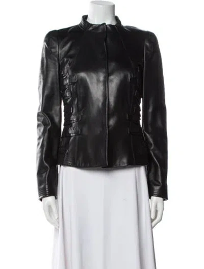 Pre-owned Gianfranco Ferre Vintage 2010's Biker Jacket In Black