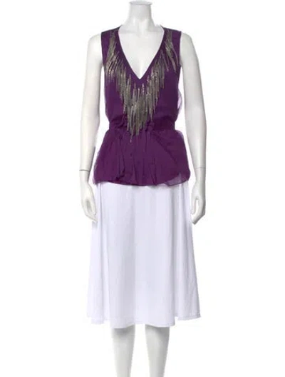 Pre-owned Gianfranco Ferre Vintage 2010 Top In Purple