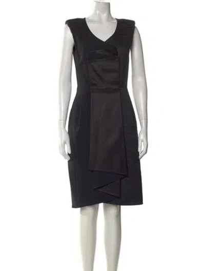 Pre-owned Gianfranco Ferre Vintage Knee-length Dress In Black