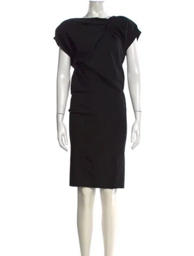 Pre-owned Gianfranco Ferre Vintage Knee-length Dress In Black