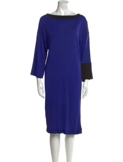 Pre-owned Gianfranco Ferre Vintage Knee-length Dress In Blue