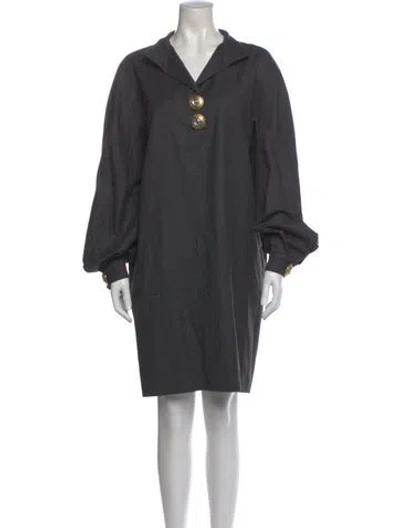 Pre-owned Gianfranco Ferre Vintage Knee-length Dress In Gray