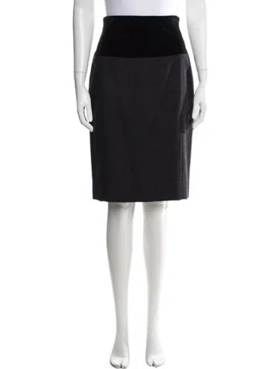 Pre-owned Gianfranco Ferre Vintage Knee-length Skirt In Black