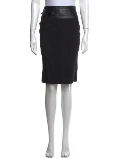 Pre-owned Gianfranco Ferre Vintage Knee-length Skirt In Black