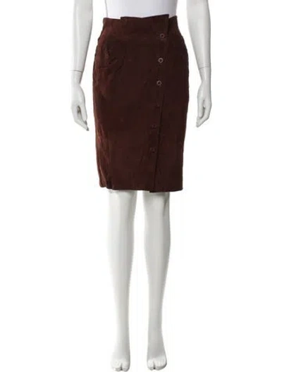 Pre-owned Gianfranco Ferre Vintage Knee-length Skirt In Brown