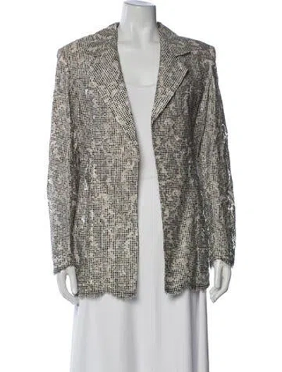Pre-owned Gianfranco Ferre Vintage Late 1980's - Early 1990's Blazer In Black/white