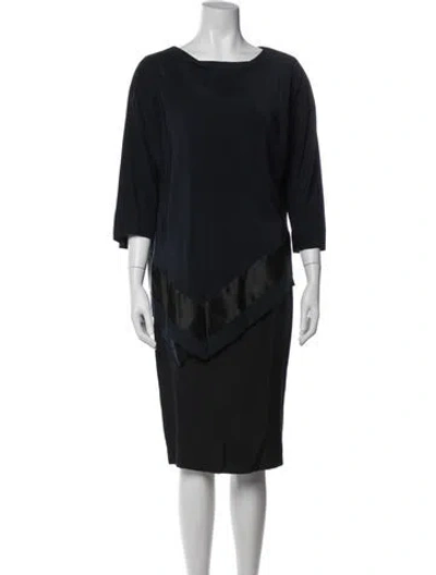 Pre-owned Gianfranco Ferre Vintage Late 1980's - Early 1990's Skirt Set In Blue