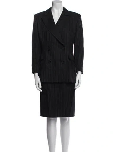 Pre-owned Gianfranco Ferre Vintage Late 1980's - Early 1990's Skirt Suit In Black