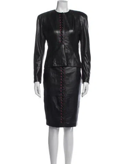 Pre-owned Gianfranco Ferre Vintage Late 1980's - Early 1990's Skirt Suit In Black