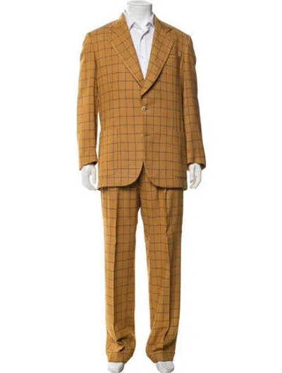 Pre-owned Gianfranco Ferre Vintage Late 1980's - Early 1990's Two-piece Suit In Yellow