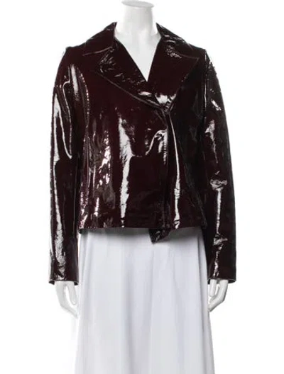 Pre-owned Gianfranco Ferre Vintage Late 1990's - Early 2000's Biker Jacket In Burgundy