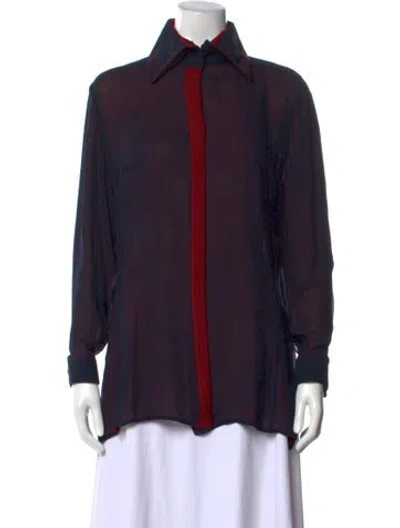 Pre-owned Gianfranco Ferre Vintage Late 1990's - Early 2000's Blouse In Black