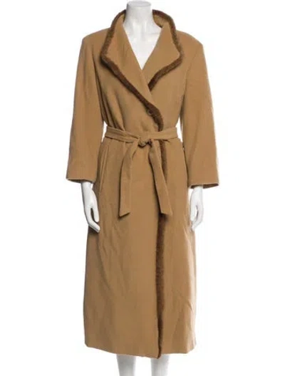 Pre-owned Gianfranco Ferre Vintage Late 1990's - Early 2000's Faux Fur Coat In Neutral