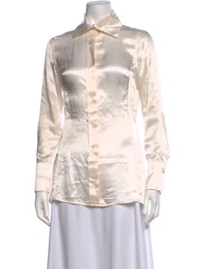 Pre-owned Gianfranco Ferre Vintage Late 1990's - Early 2000's Top In Neutrals