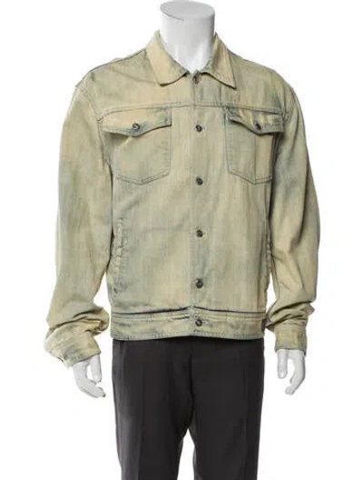 Pre-owned Gianfranco Ferre Vintage Late 1990's - Early 2000's Trucker Jacket In Green