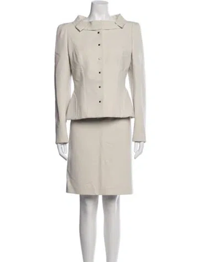 Pre-owned Gianfranco Ferre Vintage Late 2000's - Early 2010's Skirt Suit In Neutrals