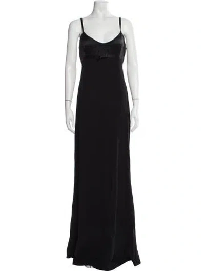Pre-owned Gianfranco Ferre Vintage Long Dress In Black