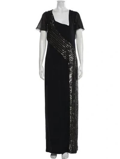 Pre-owned Gianfranco Ferre Vintage Long Dress In Black