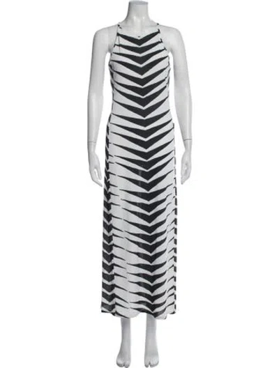Pre-owned Gianfranco Ferre Vintage Long Dress In Black