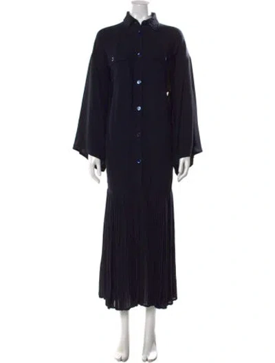 Pre-owned Gianfranco Ferre Vintage Long Dress In Black