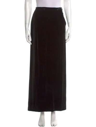 Pre-owned Gianfranco Ferre Vintage Long Skirt In Black