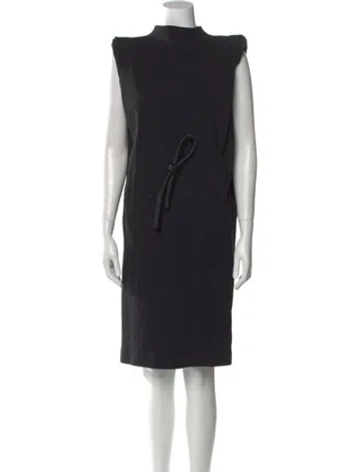 Pre-owned Gianfranco Ferre Vintage Midi Length Dress In Black
