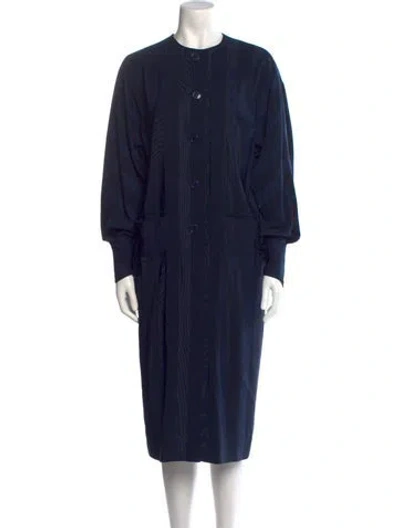 Pre-owned Gianfranco Ferre Vintage Midi Length Dress In Blue
