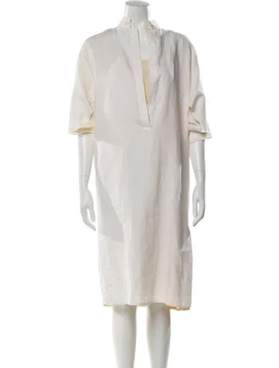 Pre-owned Gianfranco Ferre Vintage Midi Length Dress In Neutral