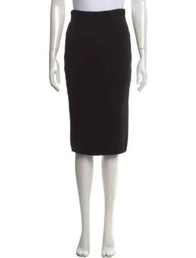 Pre-owned Gianfranco Ferre Vintage Midi Length Skirt In Black