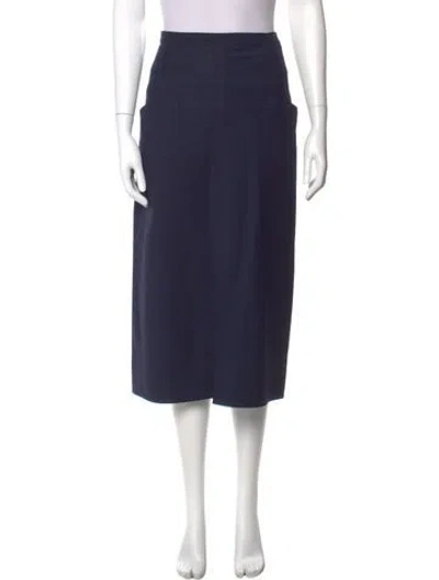 Pre-owned Gianfranco Ferre Vintage Midi Length Skirt In Blue