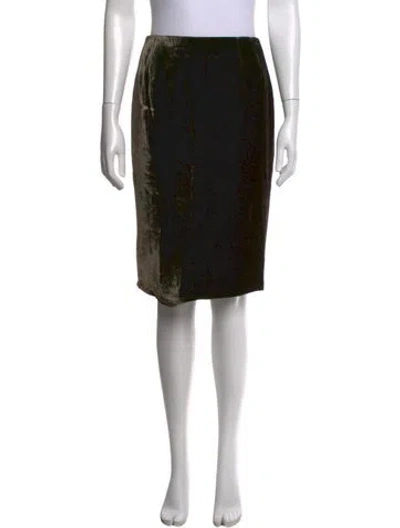 Pre-owned Gianfranco Ferre Vintage Midi Length Skirt In Green
