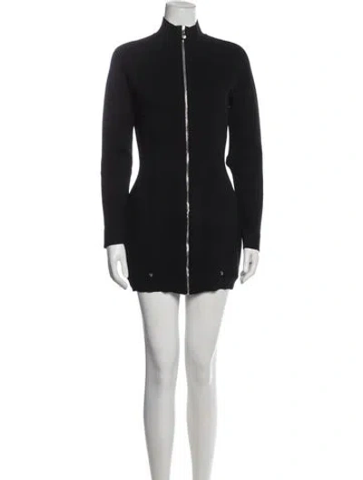 Pre-owned Gianfranco Ferre Vintage Mini Dress In Black