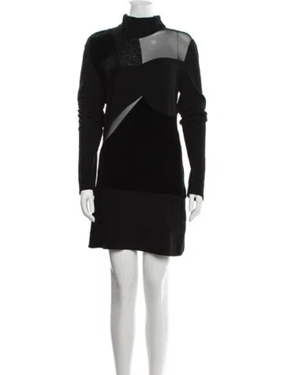 Pre-owned Gianfranco Ferre Vintage Mini Dress In Black