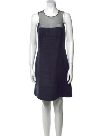 Pre-owned Gianfranco Ferre Vintage Mini Dress In Blue