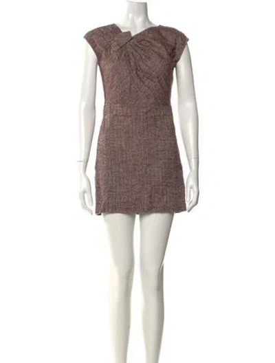 Pre-owned Gianfranco Ferre Vintage Mini Dress In Burgundy