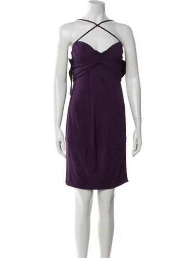 Pre-owned Gianfranco Ferre Vintage Mini Dress In Purple