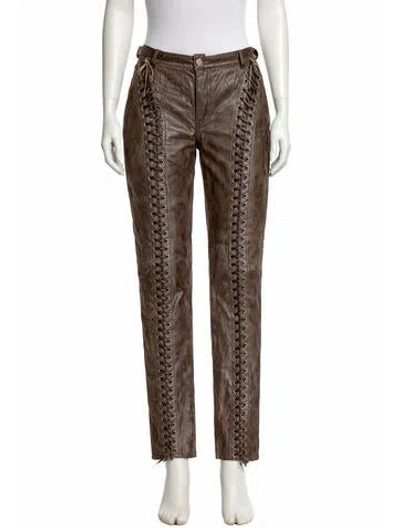 Pre-owned Gianfranco Ferre Vintage Skinny Leg Pants In Brown