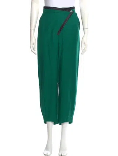 Pre-owned Gianfranco Ferre Vintage Straight Leg Pants In Black/green