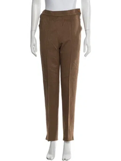 Pre-owned Gianfranco Ferre Vintage Straight Leg Pants In Brown