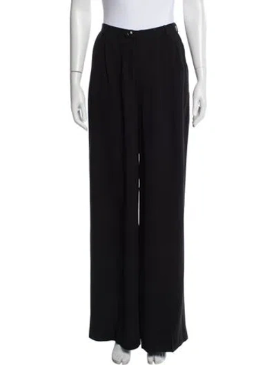 Pre-owned Gianfranco Ferre Vintage Wide Leg Pants In Black