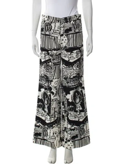 Pre-owned Gianfranco Ferre Vintage Wide Leg Pants In Multi