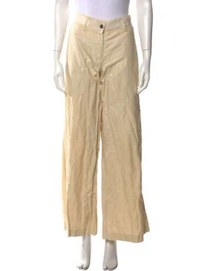 Pre-owned Gianfranco Ferre Vintage Wide Leg Pants In Neutral