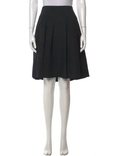 Pre-owned Gianfranco Ferre Virgin Wool Knee-length Skirt In Black